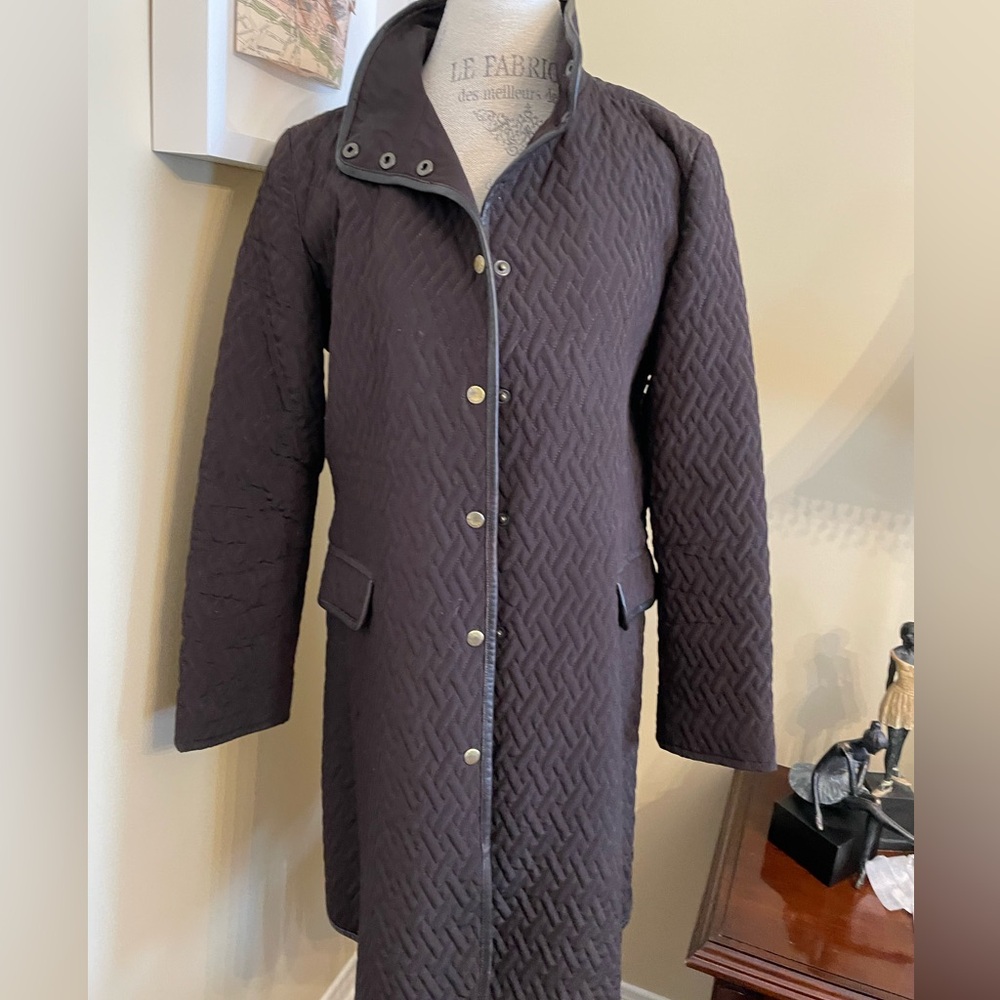 Brown quilt coat